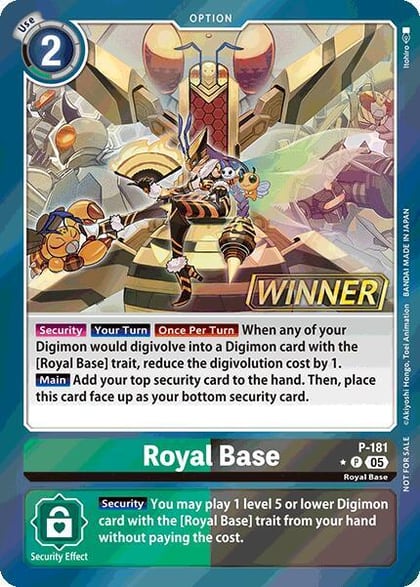 Royal Base (Store Tournament 2025 Vol.2 Winner Pack), Digimon Promotion Cards P-181 P
