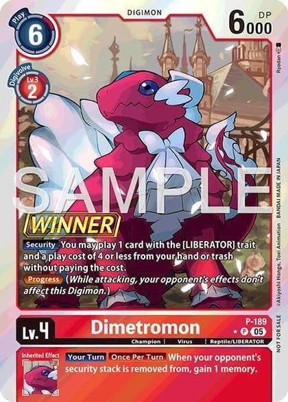 Dimetromon (Store Tournament 2025 Vol.3 Winner Pack), Digimon Promotion Cards P-189 P