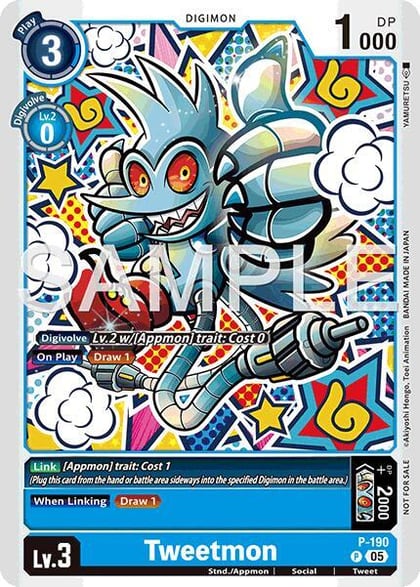 Tweetmon (Store Tournament 2025 Vol.3 Participation Pack), Digimon Promotion Cards P-190 P