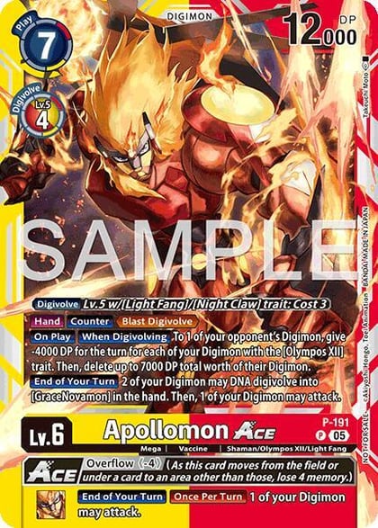 Apollomon ACE (Store Tournament 2025 Vol.3 Participation Pack), Digimon Promotion Cards P-191 P