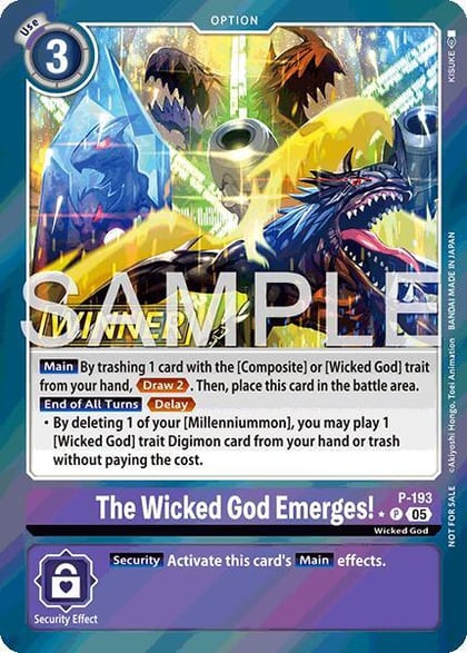 The Wicked God Emerges! (Store Tournament 2025 Vol.3 Winner Pack), Digimon Promotion Cards P-193 P