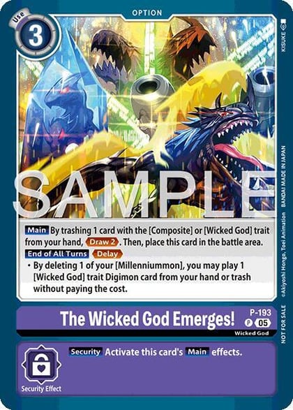 The Wicked God Emerges! (Store Tournament 2025 Vol.3 Participation Pack), Digimon Promotion Cards P-193 P