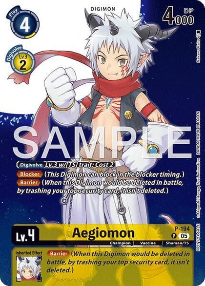 Aegiomon (Digimon Story: Time Stranger Promo Pack), Digimon Promotion Cards P-194 P