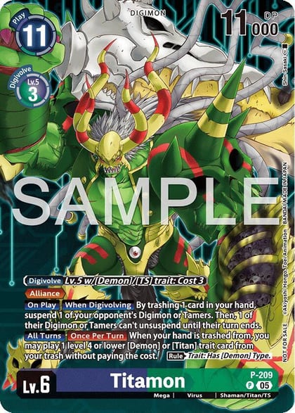 Titamon (Hacker's Slumber Box Promotion Pack), Digimon Promotion Cards P-209 P