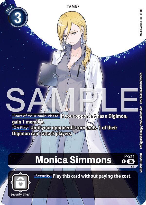 Monica Simmons (Hacker's Slumber Box Promotion Pack), Digimon Promotion Cards P-211 P