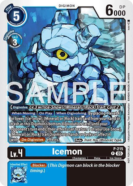 Icemon (Official Store Tournament 2026 Vol. 1), Digimon Promotion Cards P-215 P