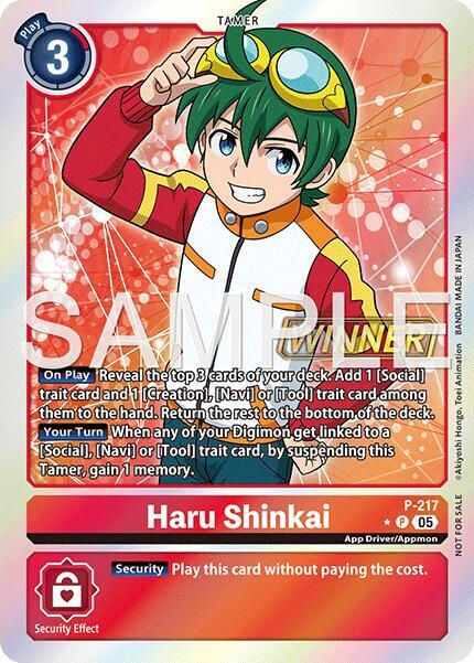 Haru Shinkai (Official Store Tournament 2026 Vol. 1 Winner), Digimon Promotion Cards P-217 P