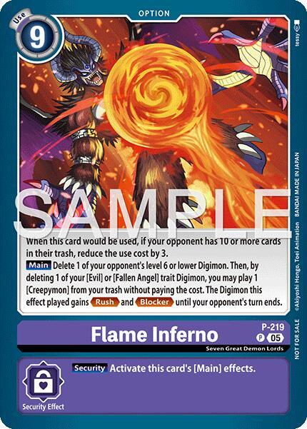 Flame Inferno (Official Store Tournament 2026 Vol. 1), Digimon Promotion Cards P-219 P