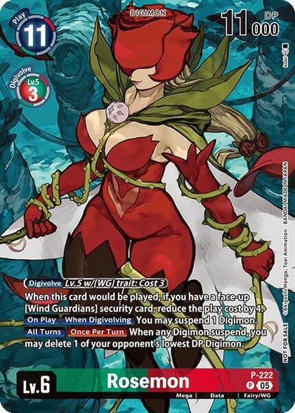 Rosemon (Time Stranger Box Topper), Digimon Promotion Cards P-222 P