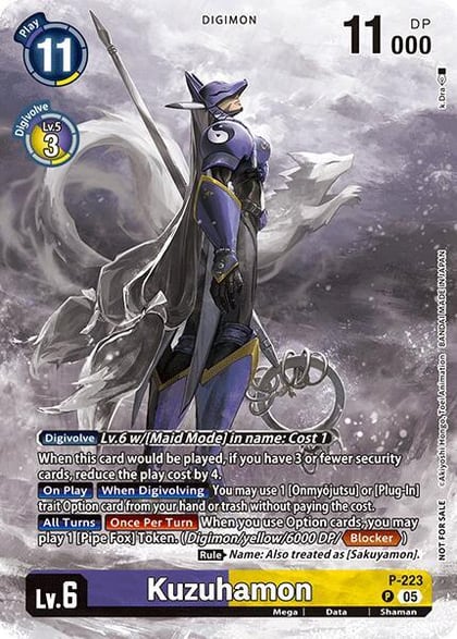 Kuzuhamon (Time Stranger Box Topper), Digimon Promotion Cards P-223 P