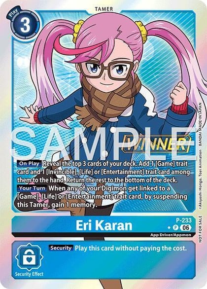 Eri Karan (Store Tournament 2026 Vol. 2 Winner Pack), Digimon Promotion Cards P-233 P