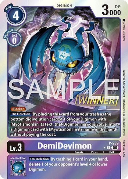 DemiDevimon (Official Store Tournament 2026 Vol. 3 Winner), Digimon Promotion Cards P-239 P