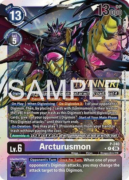 Arcturusmon (Official Store Tournament 2026 Vol. 3 Winner), Digimon Promotion Cards P-240 P