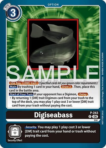Digiseabass (Official Store Tournament 2026 Vol. 3 Participant), Digimon Promotion Cards P-243 P
