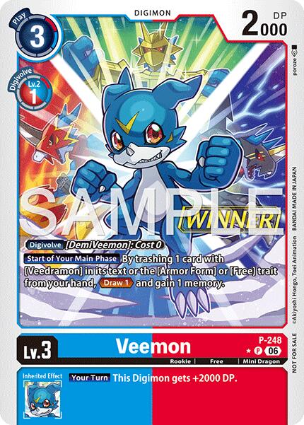 Veemon (Official Store Tournament 2026 Vol. 4 Winner), Digimon Promotion Cards P-248 P