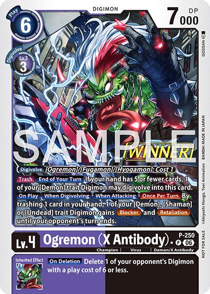 Ogremon (X Antibody) (Official Store Tournament 2026 Vol. 4 Winner), Digimon Promotion Cards P-250 P