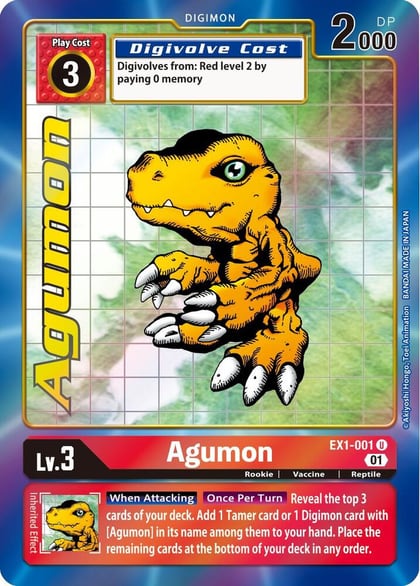 Agumon (Alternate Art), Classic Collection EX1-001 U