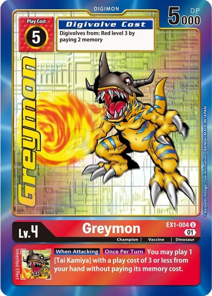 Greymon (Alternate Art), Classic Collection EX1-004 U