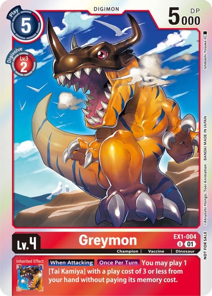Greymon (Blast Ace Double Pack Set), Classic Collection EX1-004 U