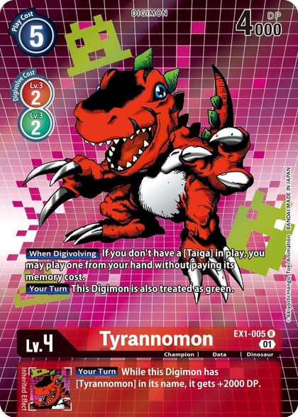 Tyrannomon (Alternate Art), Classic Collection EX1-005 R