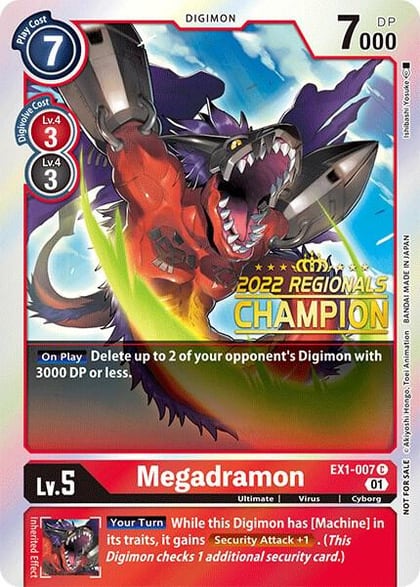 Megadramon (2022 Championship Online Regional) [Online Champion], Classic Collection EX1-007 C