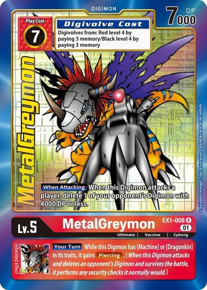 MetalGreymon (Alternate Art), Classic Collection EX1-008 R