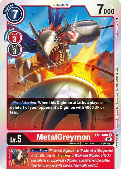 MetalGreymon (Premium Deck Set Lucky Pack), Classic Collection EX1-008 R