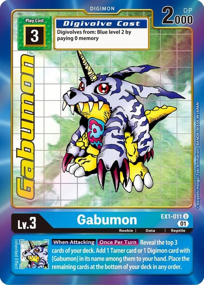 Gabumon (Alternate Art), Classic Collection EX1-011 U