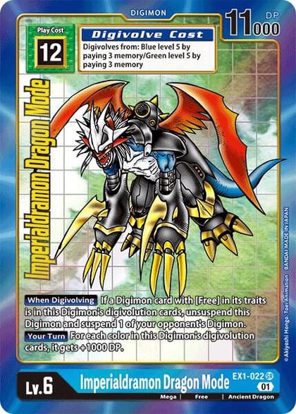 Imperialdramon Dragon Mode (Alternate Art), Classic Collection EX1-022 SR