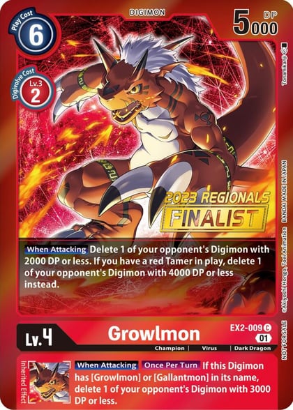 Growlmon (2023 Regionals Finalist), Digital Hazard EX2-009 C