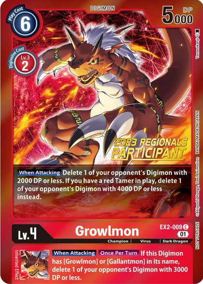 Growlmon (2023 Regionals Participant), Digital Hazard EX2-009 C
