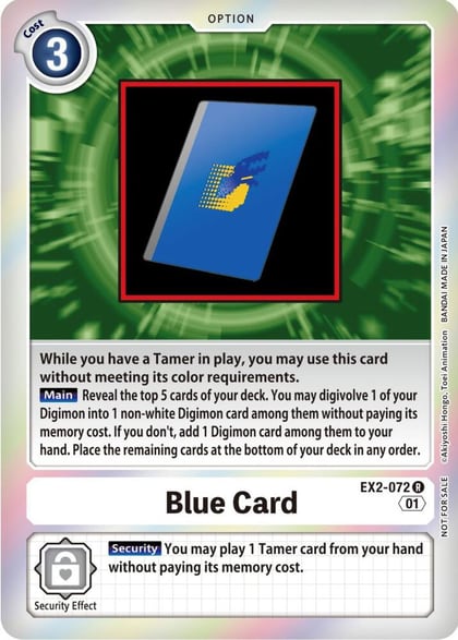 Blue Card (Event Pack 4), Digital Hazard EX2-072 R