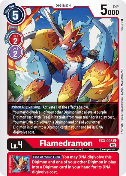 Flamedramon, Draconic Roar EX3-008 C