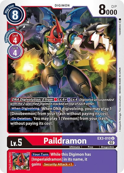 Paildramon, Draconic Roar EX3-010 U