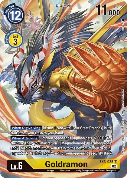 Goldramon (Alternate Art), Draconic Roar EX3-035 SR