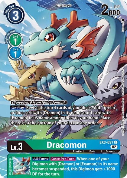 Dracomon (Alternate Art), Draconic Roar EX3-037 U