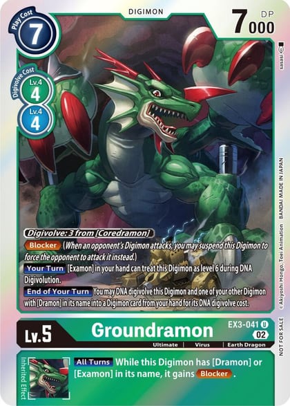 Groundramon (Box Topper), Draconic Roar EX3-041 U