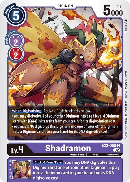 Shadramon, Draconic Roar EX3-058 C