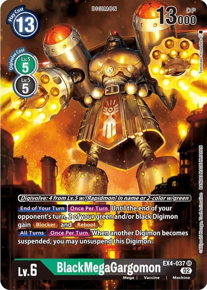 BlackMegaGargomon (Alternate Art), Alternative Being Booster EX4-037 SR