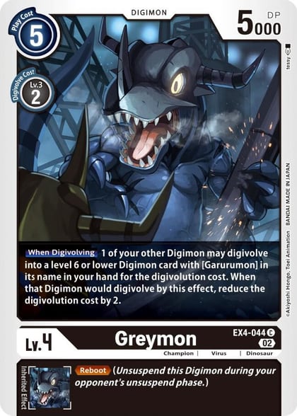 Greymon - EX4-044, Alternative Being Booster EX4-044 C