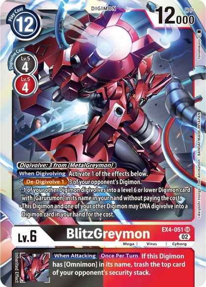 BlitzGreymon, Alternative Being Booster EX4-051 SR