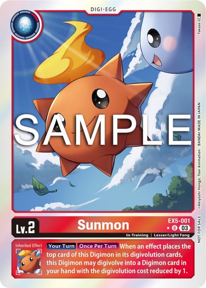 Sunmon (Animal Colosseum Box Promotion Pack), Animal Colosseum EX5-001 U