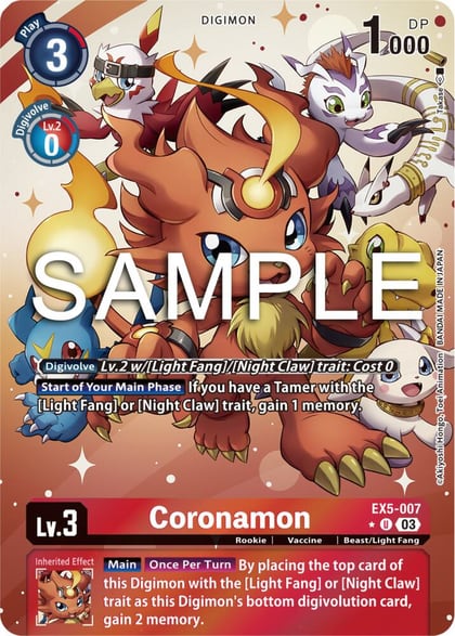 Coronamon (Alternate Art), Animal Colosseum EX5-007 U