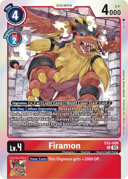 Firamon, Animal Colosseum EX5-008 R