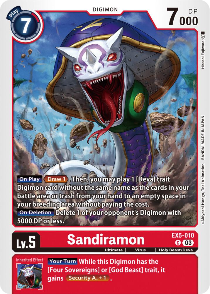 Sandiramon, Animal Colosseum EX5-010 C