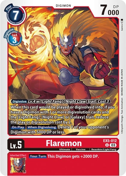 Flaremon, Animal Colosseum EX5-012 U