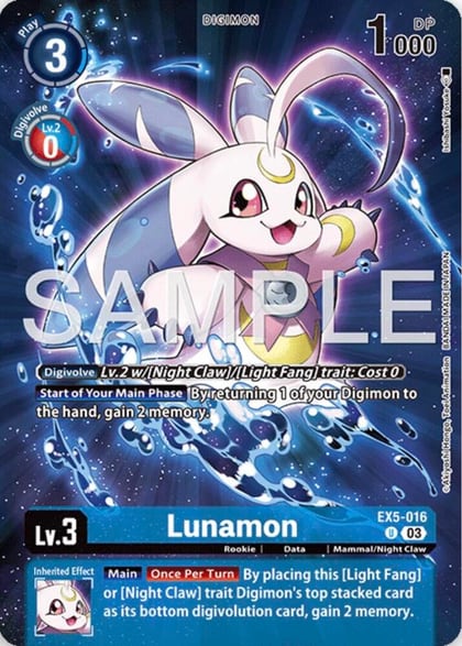 Lunamon (Digimon Story: Time Stranger Collector's Edition), Animal Colosseum EX5-016 U