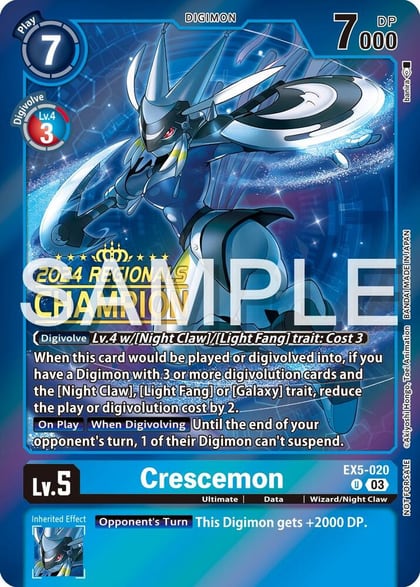 Crescemon (2024 Regionals Champion), Animal Colosseum EX5-020 U