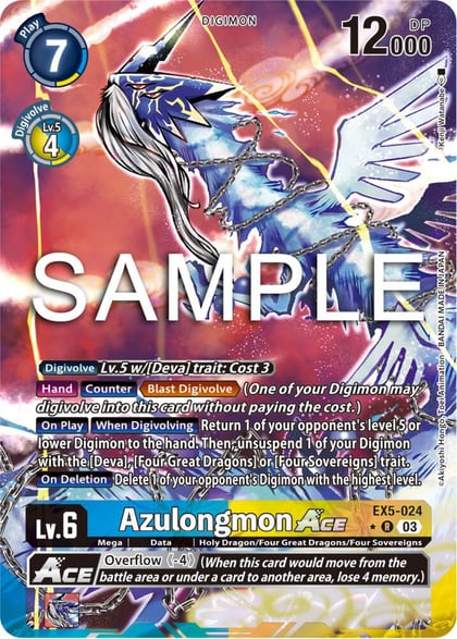 Azulongmon ACE (Alternate Art), Animal Colosseum EX5-024 R
