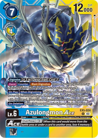 Azulongmon ACE, Animal Colosseum EX5-024 R